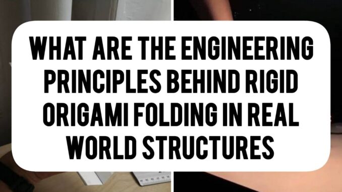 What Are The Engineering Principles Behind Rigid‑Origami Folding In Real‑World Structures What Are The Engineering Principles Behind Rigid‑Origami Folding In Real‑World Structures